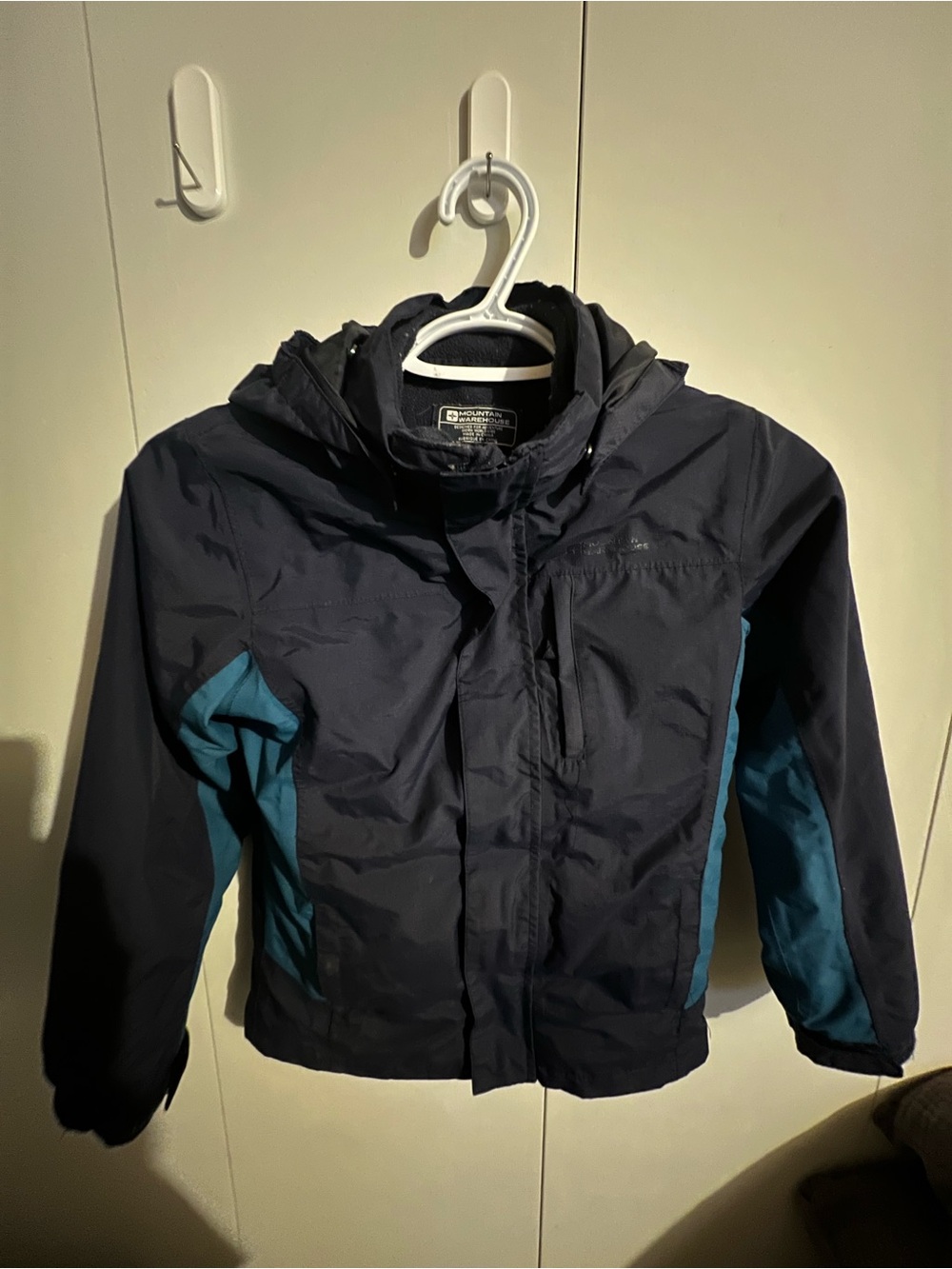Mountain Warehouse (Kids 7) Navy Raincoat with Fleece Liner